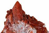 Natural, Red Quartz Crystal Cluster - Morocco #181572-2